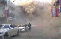 沈阳饭店爆炸瞬间视频曝光,涉事的建筑损毁极其严重
