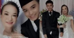印尼41岁富婆与闺蜜16岁儿子结婚,连